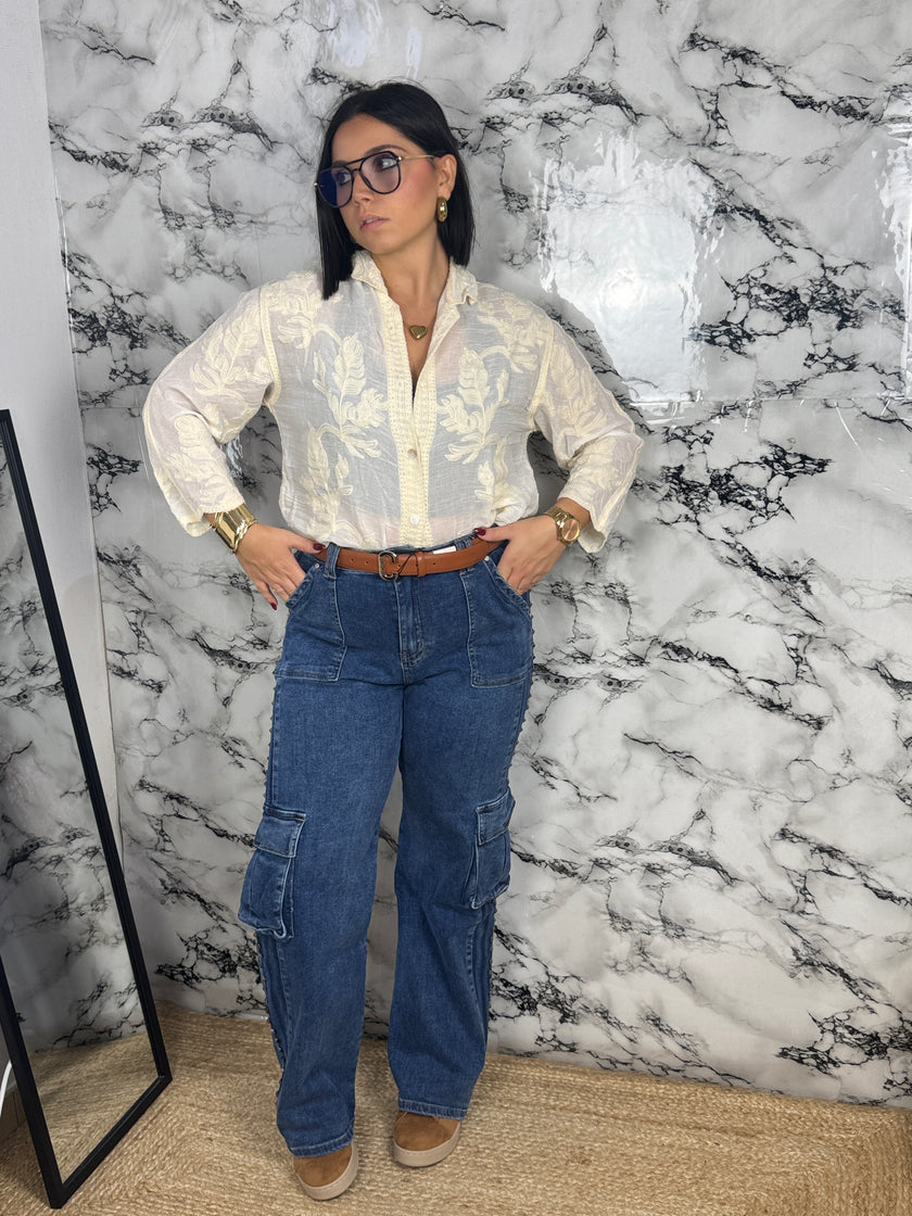 JEANS CARGO CON TASCONI — “Urban Pocket”
