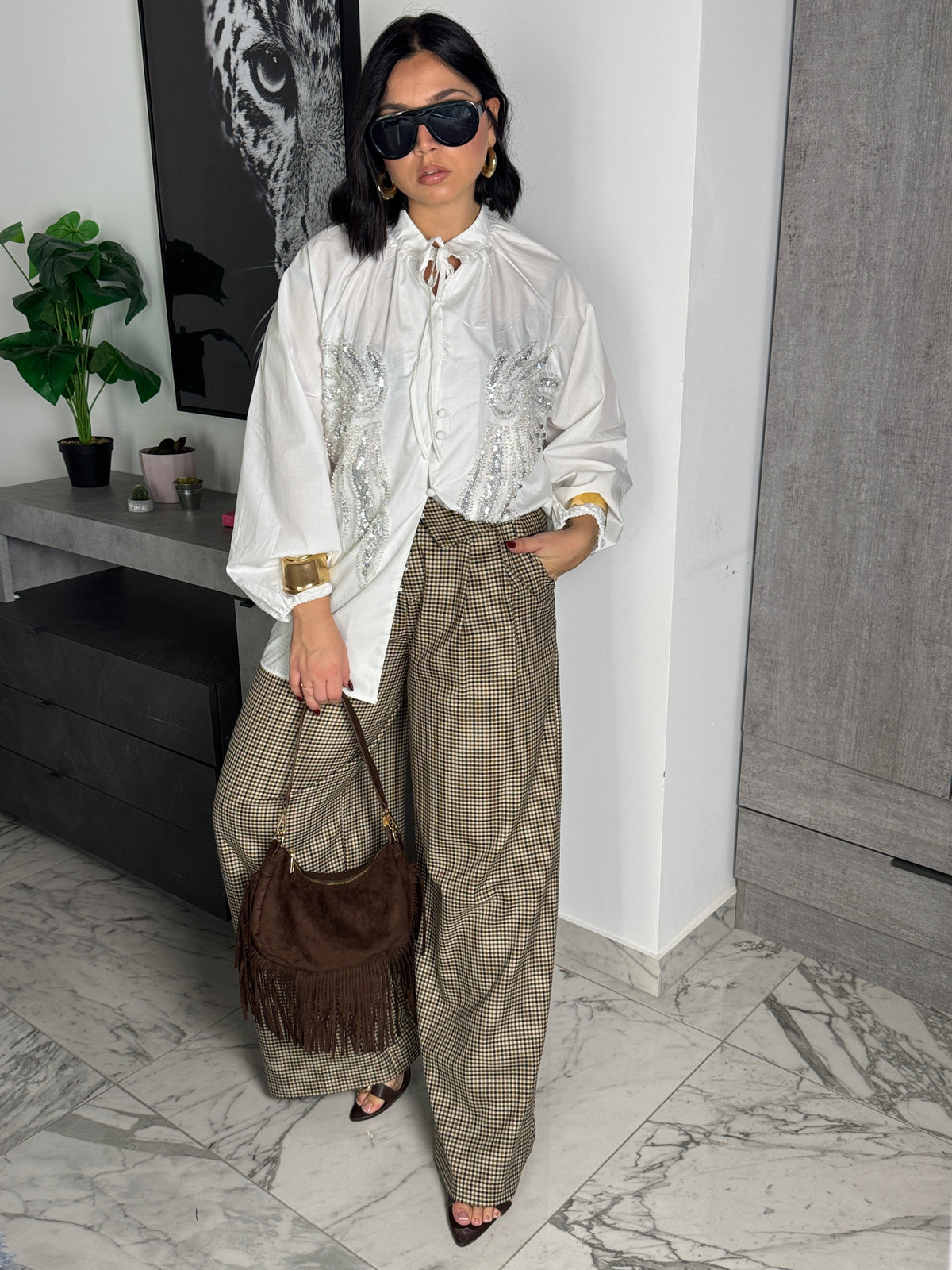 CAMICIA ANGEL CON APPLICAZIONI — “Glam”