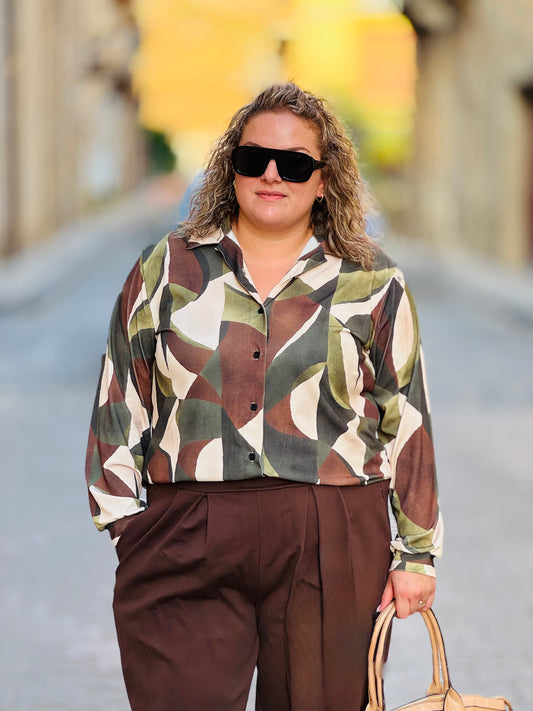 Camicia Geometrica Curvy Chic