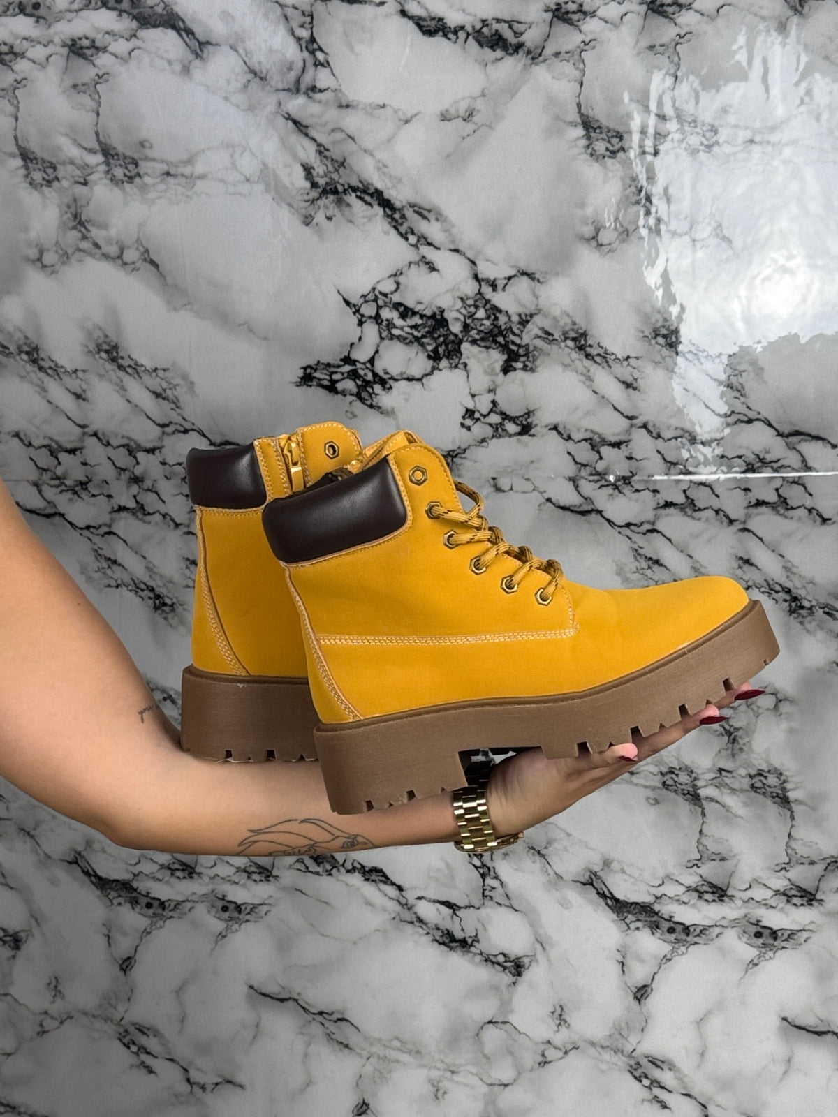Timber Ankle Boots Mustard