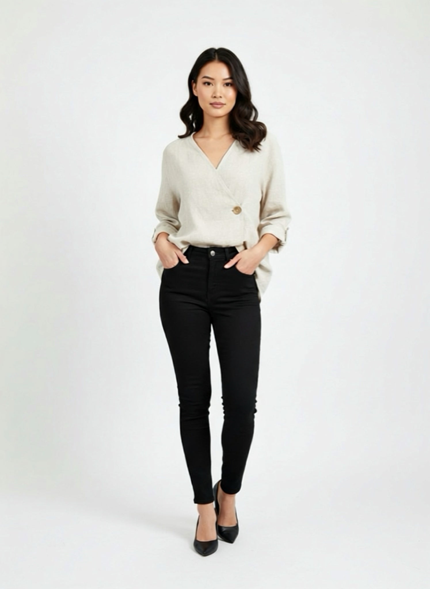 Pantaloni neri slim