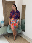 CAMICIA RIGHE VIOLA