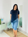 T-shirt Star in viscosa Blu