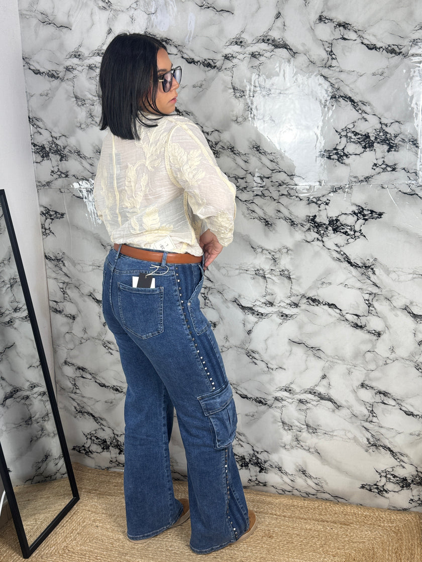 JEANS CARGO CON TASCONI — “Urban Pocket”