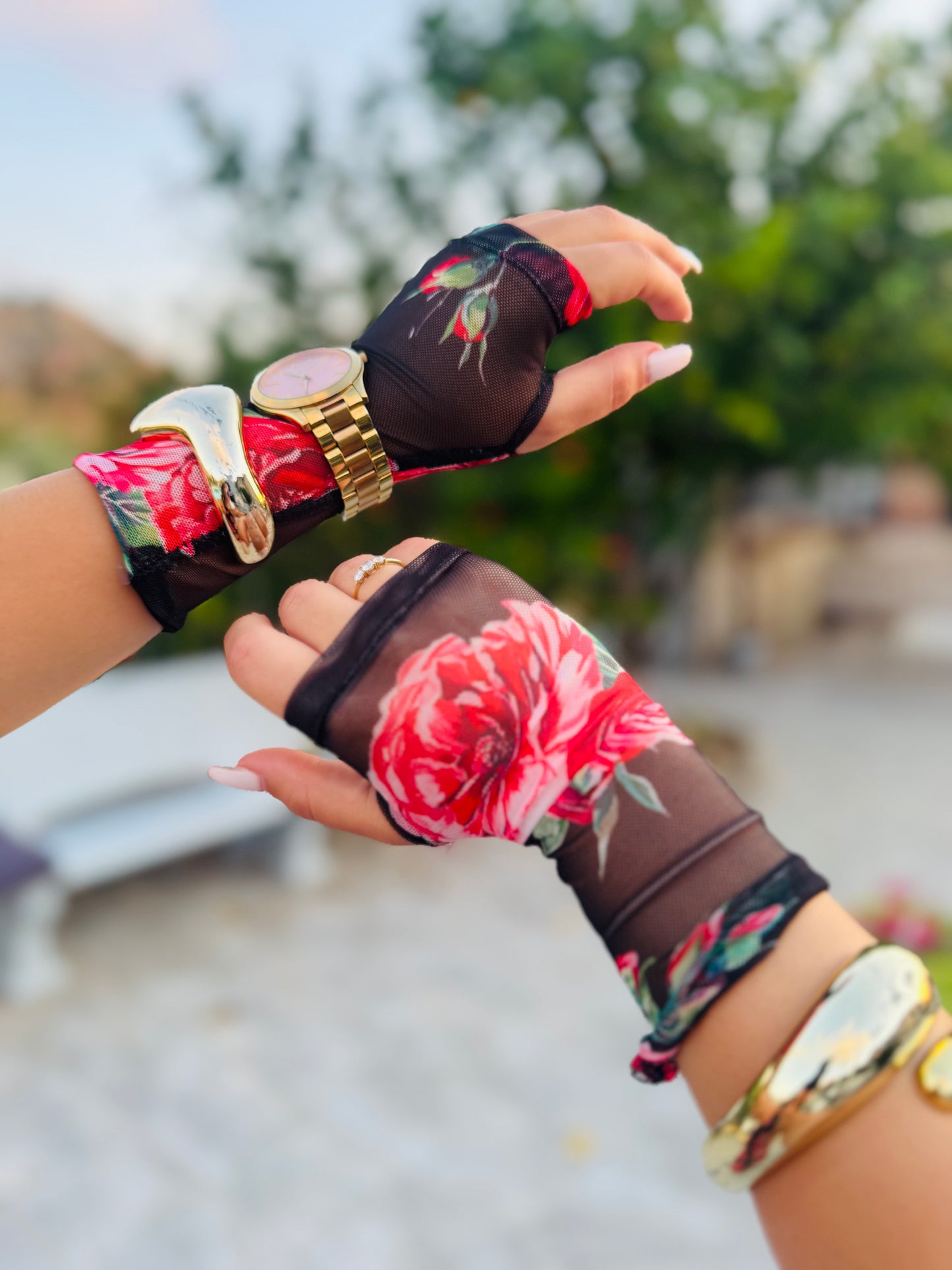 Abito Midi Floreale con Collo Halter