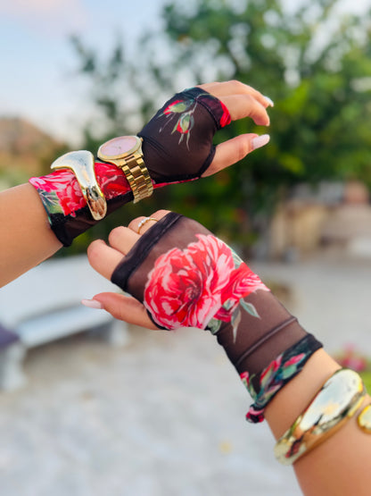 Abito Midi Floreale con Collo Halter