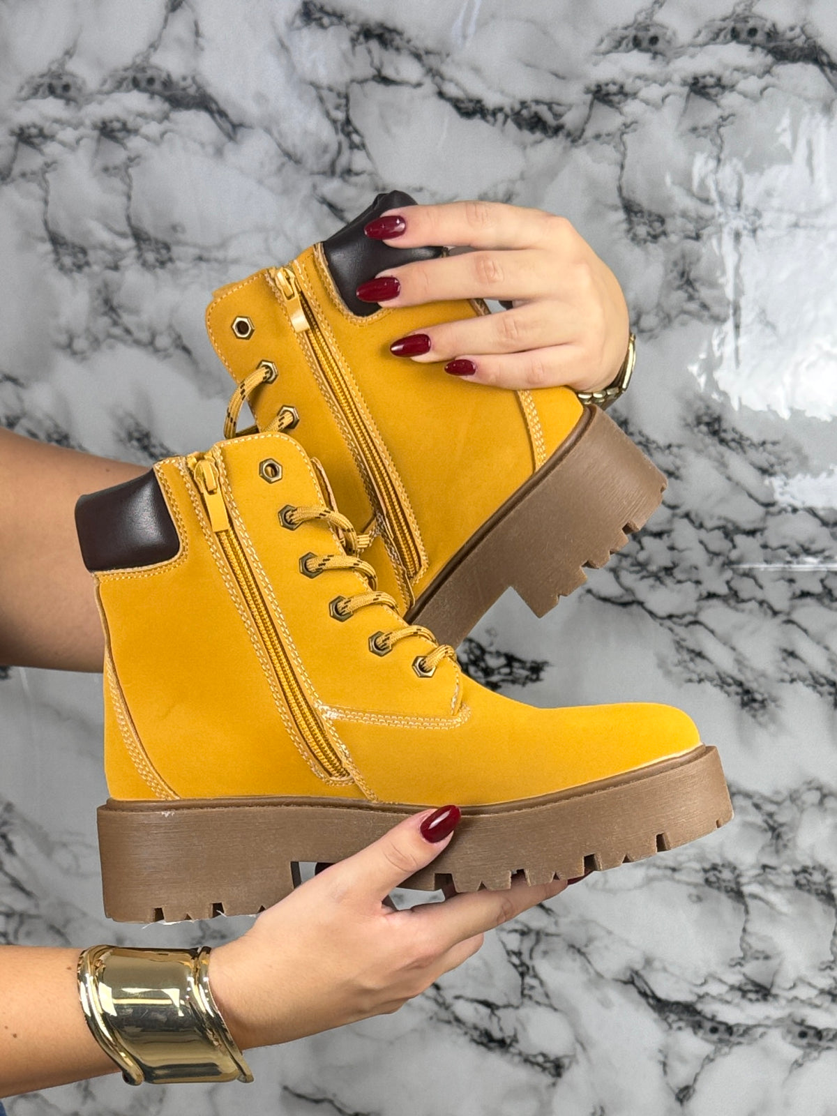 Timber Ankle Boots Mustard