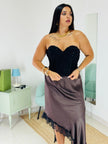 Corpetto Satin Corset Nero