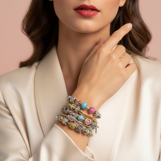 Bracciale charms colorati – Acciaio Inox