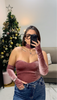 Body Effetto Velluto con Choker e Guanti Coordinati