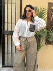 Elisa – Camicia Bianca con Taschino a Contrasto