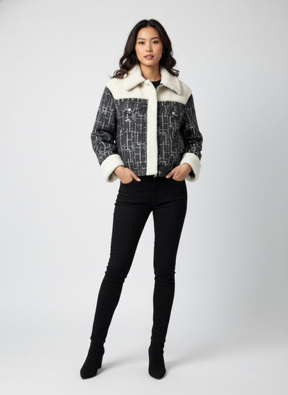 Giacca Donna Denim con Teddy